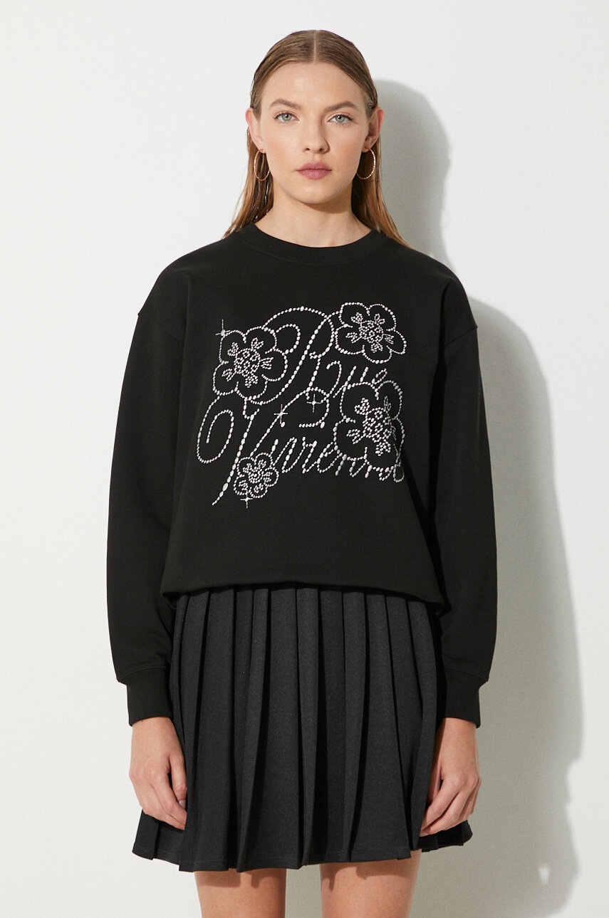 Kenzo hanorac de bumbac Constellation Emb Classic femei, culoarea negru, cu imprimeu, FE62SW1654MF.99J