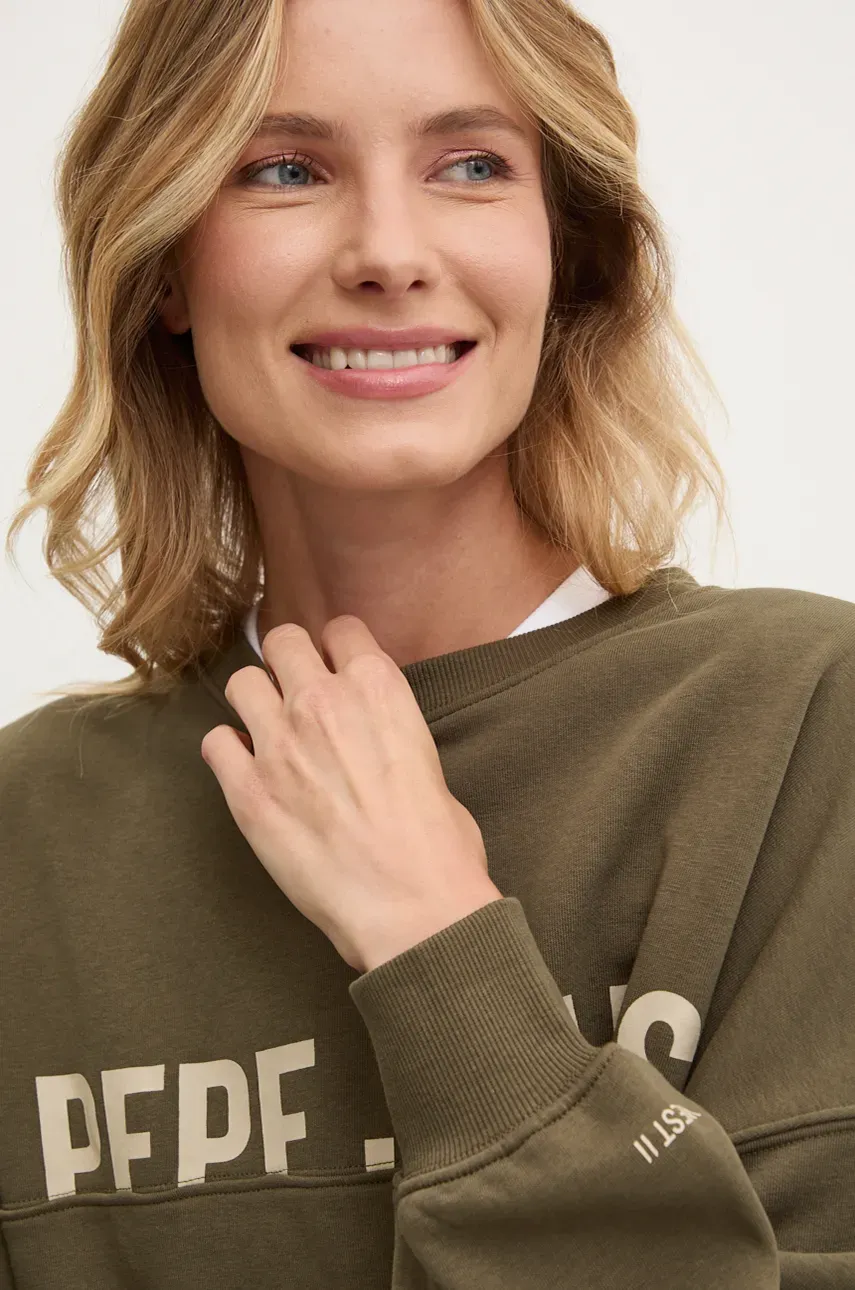 Кофта Pepe Jeans GAYLE женская цвет зелёный с принтом PL581452 Кофта Pepe Jeans GAYLE женская цвет зелёный с принтом PL581452