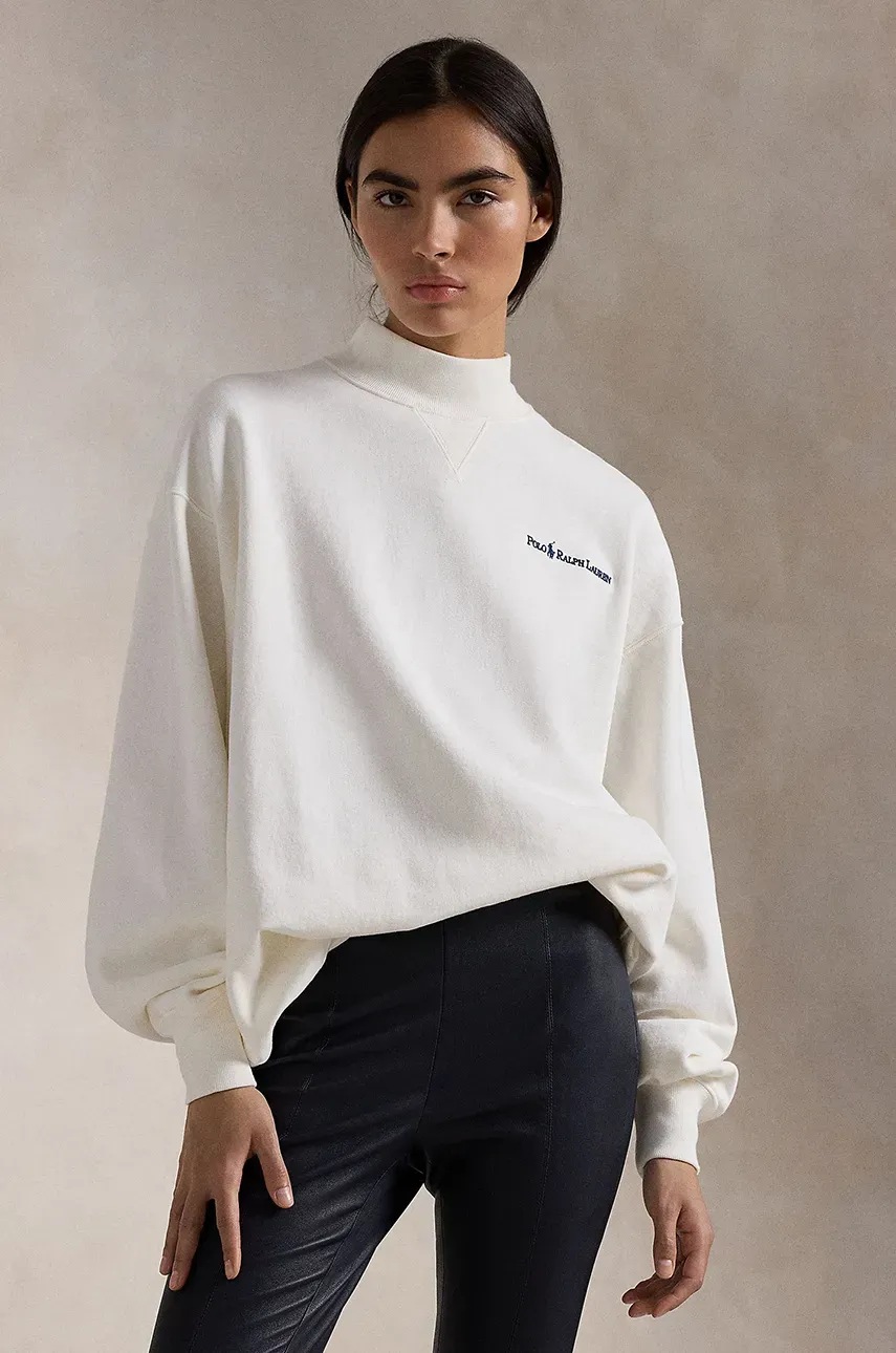 

Суичър Polo Ralph Lauren в бяло с изчистен дизайн 211947965, Бял