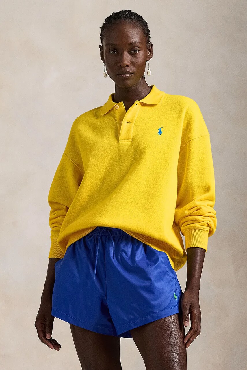 Levně Mikina Polo Ralph Lauren dámská, žlutá barva, hladká, 211947966