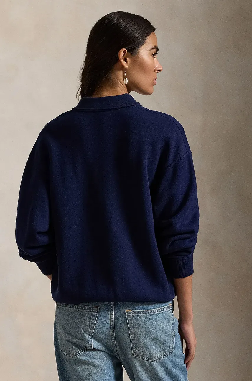 Кофта Polo Ralph Lauren женская цвет синий однотонная 211947966 Кофта Polo Ralph Lauren женская цвет синий однотонная 211947966