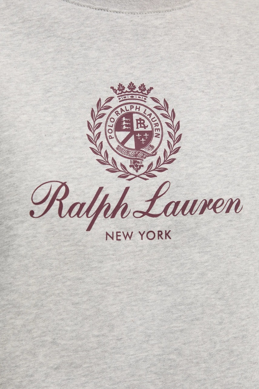 Mikina Polo Ralph Lauren dámská, šedá barva, s potiskem, 211959888