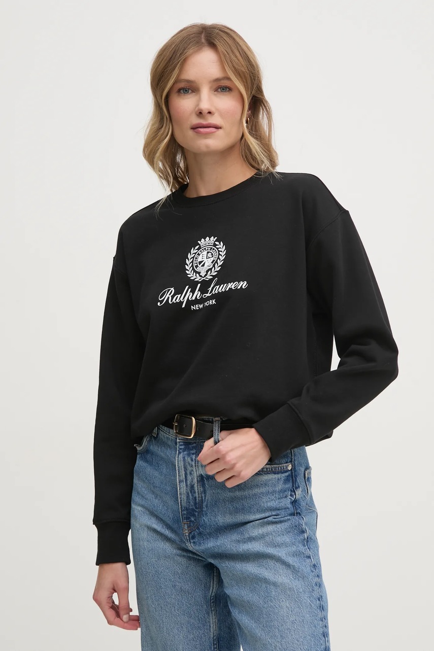 

Суичър Polo Ralph Lauren в черно с принт 211959888, Черен
