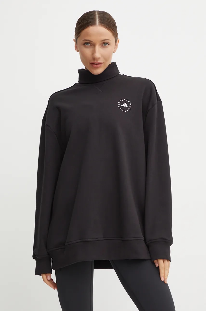 adidas by Stella McCartney bluză de trening culoarea negru, uni, IW9859 adidas by Stella McCartney bluză de trening culoarea negru, uni, IW9859