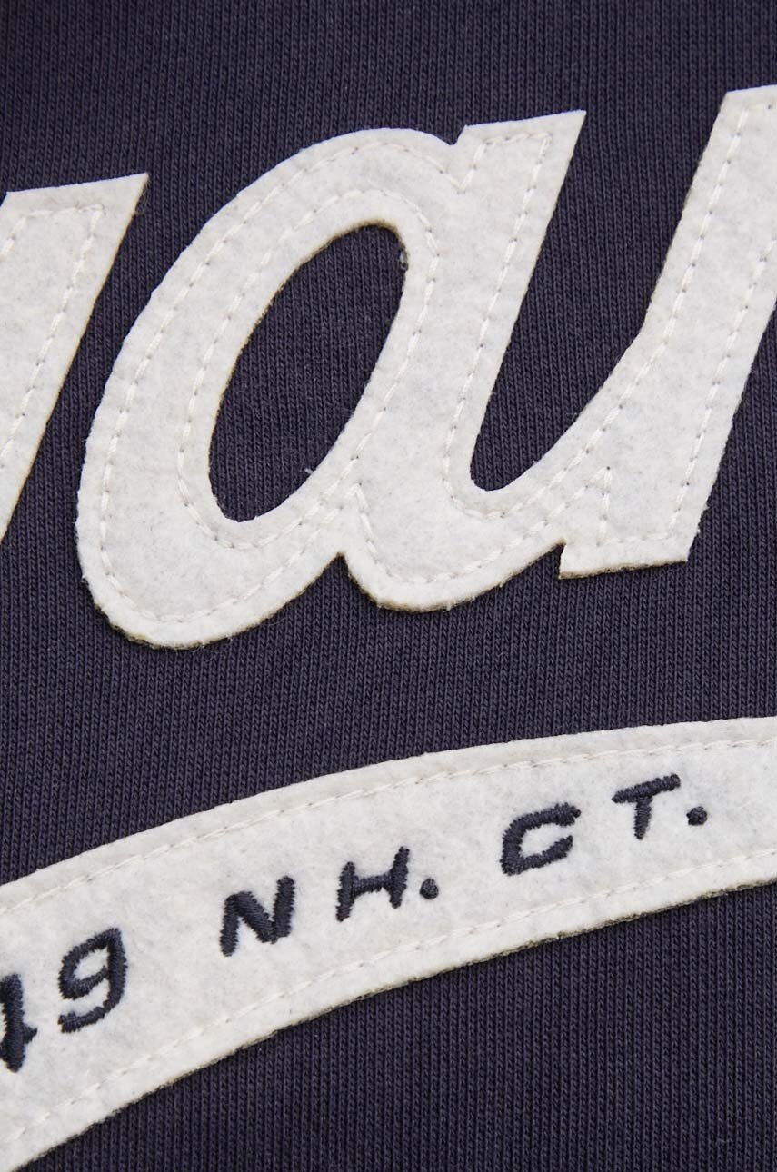 Βαμβακερή μπλούζα Gant γυναικεία, χρώμα: ναυτικό μπλε, με κουκούλα, 4200489 φωτογραφία