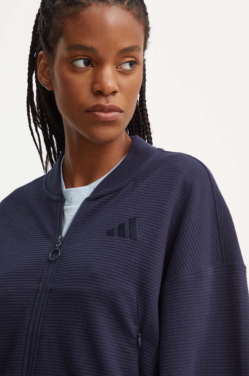 adidas bluza All SZN femei, culoarea albastru marin, neted, IW1031