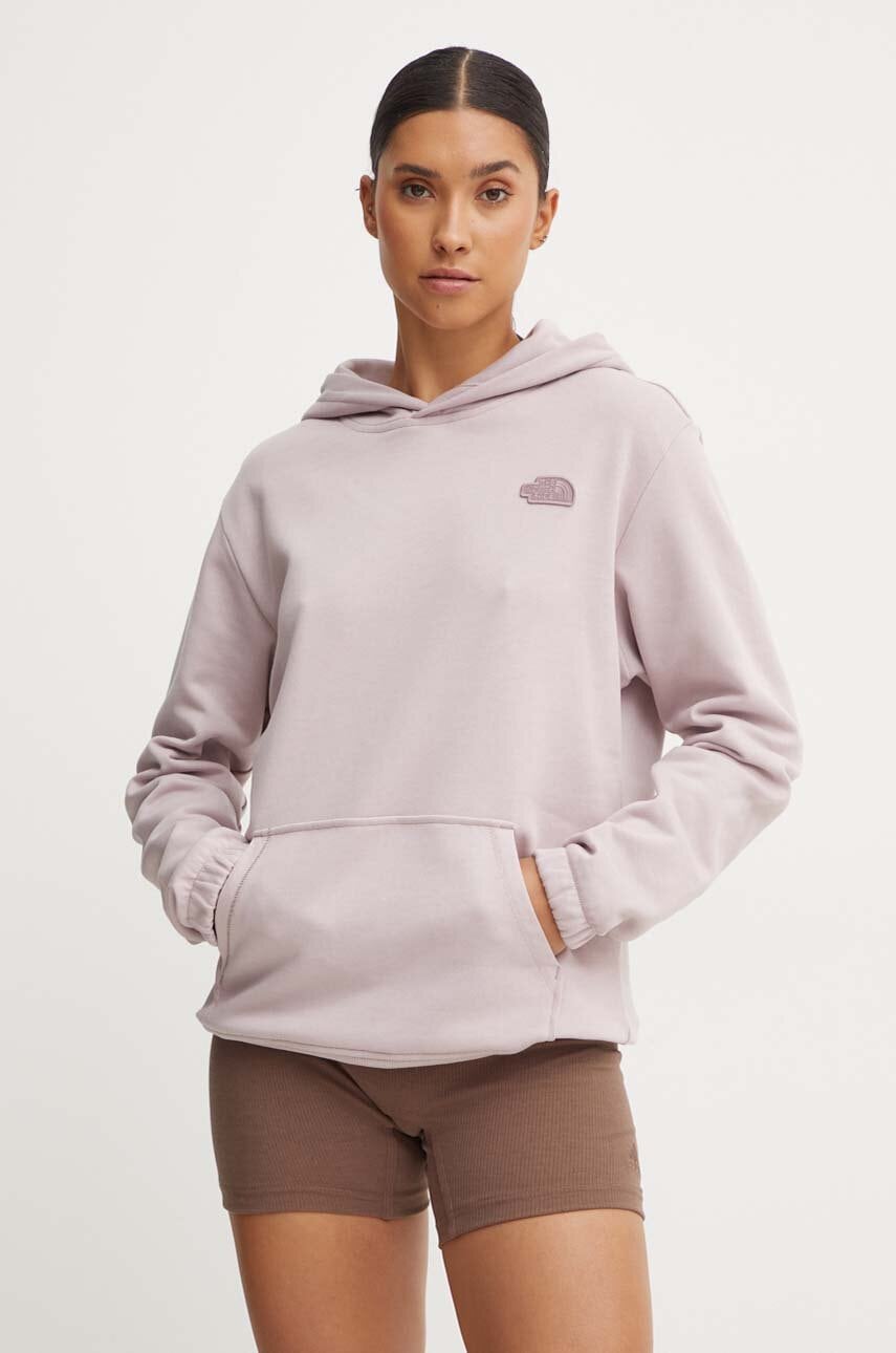 

Суичър The North Face Natural Dye Hoodie в лилаво с качулка с изчистен дизайн NF0A89CD9OY1, Виолетов