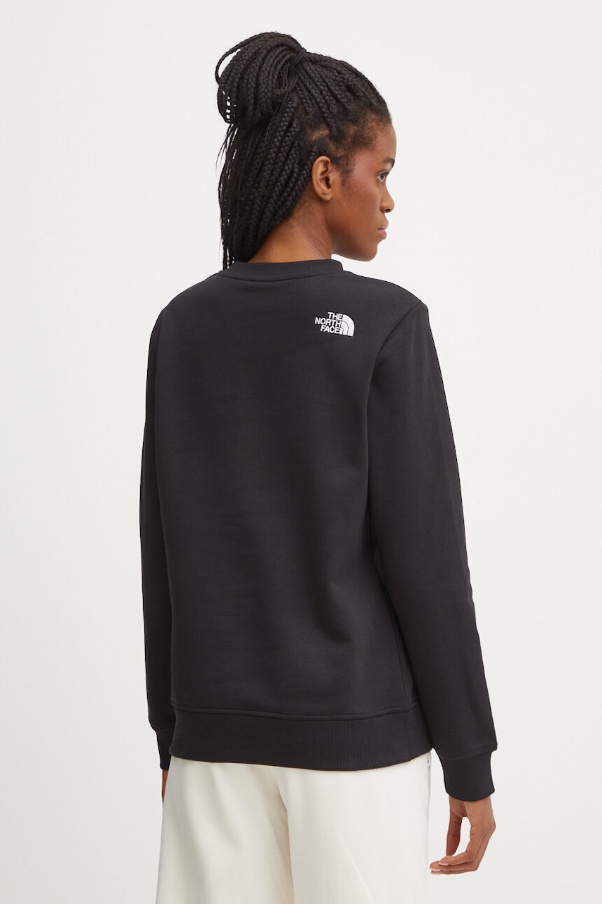 The North Face felső Drew Peak Crew fekete, női, nyomott mintás, NF0A89EFJK31 termék 2. képe