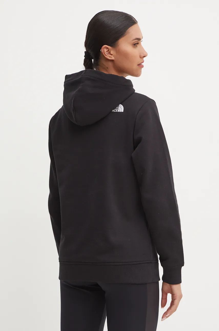 Dukserica The North Face Drew Peak Pullover Hoodie za žene, boja: crna, s kapuljačom, s aplikacijom, NF0A89EHJK31