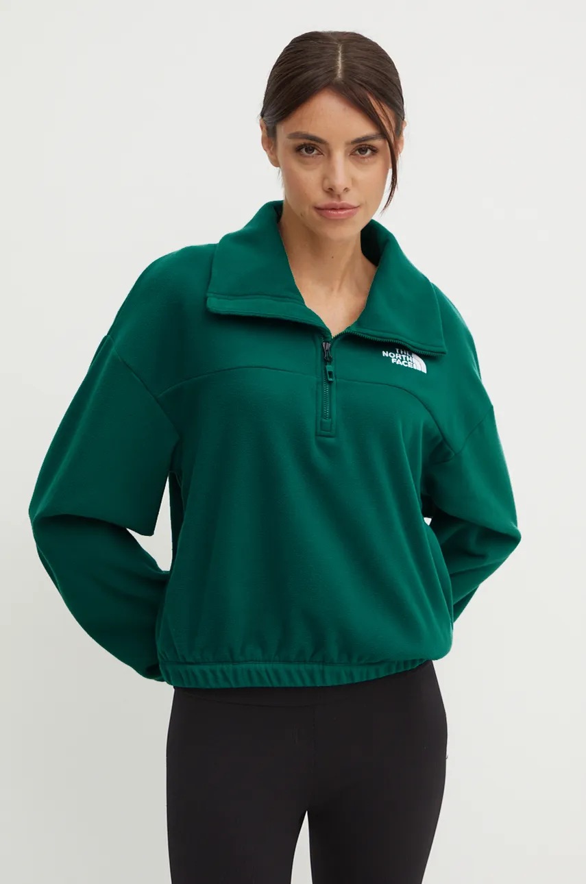 

Поларен суичър The North Face 100 Glacier Half Zip Fleece в зелено с изчистен дизайн NF0A89J9NL11, Зелен