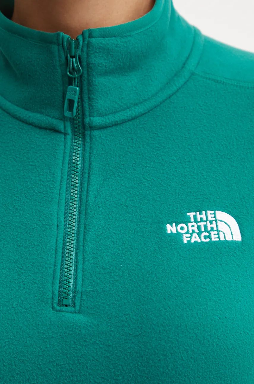 Sportska dukserica The North Face 100 Glacier boja: zelena, bez uzorka, NF0A855MNL11