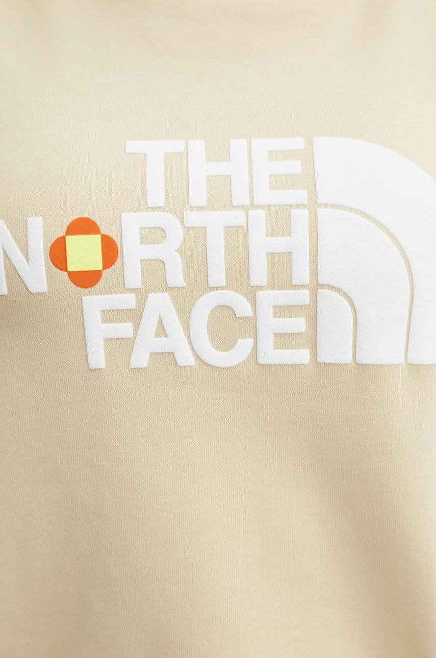 Pamučna dukserica The North Face TNF x Yinka Ilori za žene, boja: bež, s aplikacijom, NF0A89C83X41