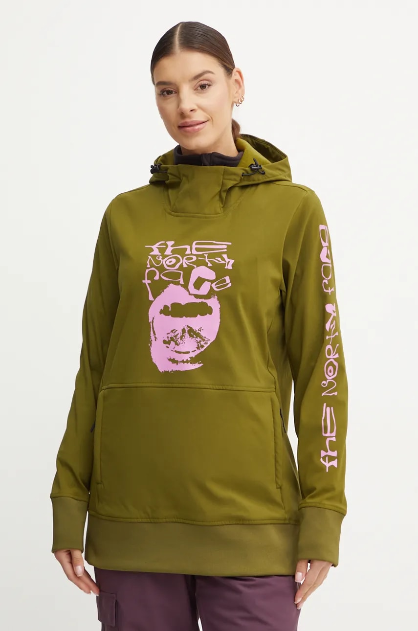 The North Face hanorac Tekno culoarea verde, cu glugă, cu imprimeu, NF0A7UUKPIB1 The North Face hanorac Tekno culoarea verde, cu glugă, cu imprimeu, NF0A7UUKPIB1