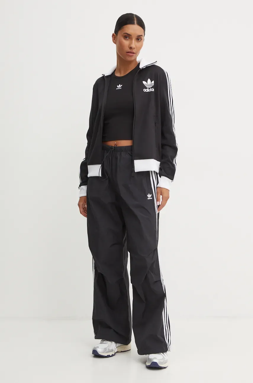 Кофта adidas Originals Adicolor женская цвет чёрный узор IW3174 Кофта adidas Originals Adicolor женская цвет чёрный узор IW3174