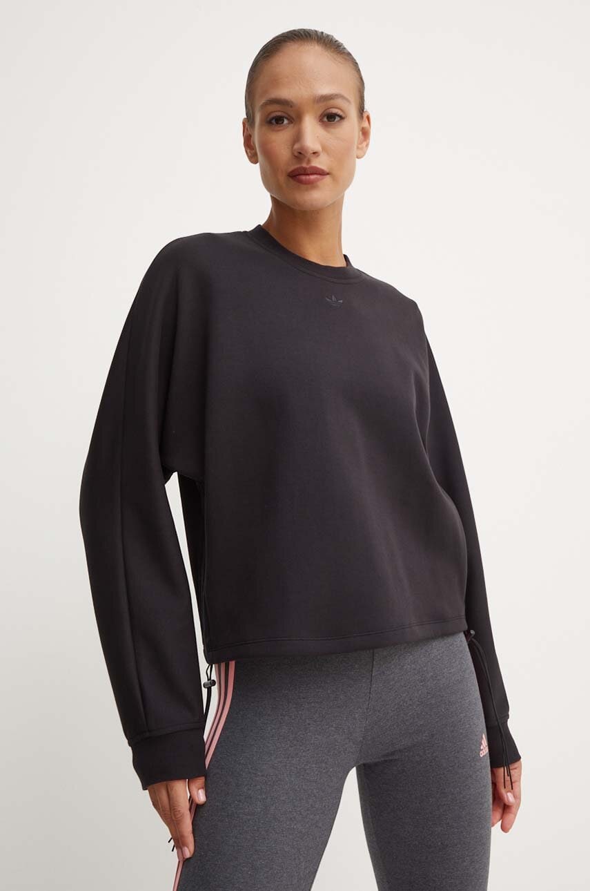 adidas Originals bluza femei, culoarea negru, cu imprimeu, IW5507 adidas Originals bluza femei, culoarea negru, cu imprimeu, IW5507