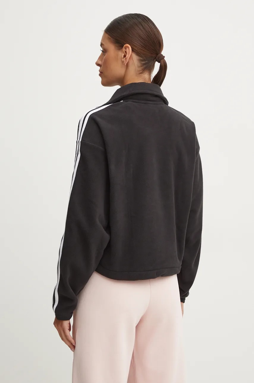 Флисовая кофта adidas Originals Adicolor цвет чёрный однотонная IY7266 Флисовая кофта adidas Originals Adicolor цвет чёрный однотонная IY7266