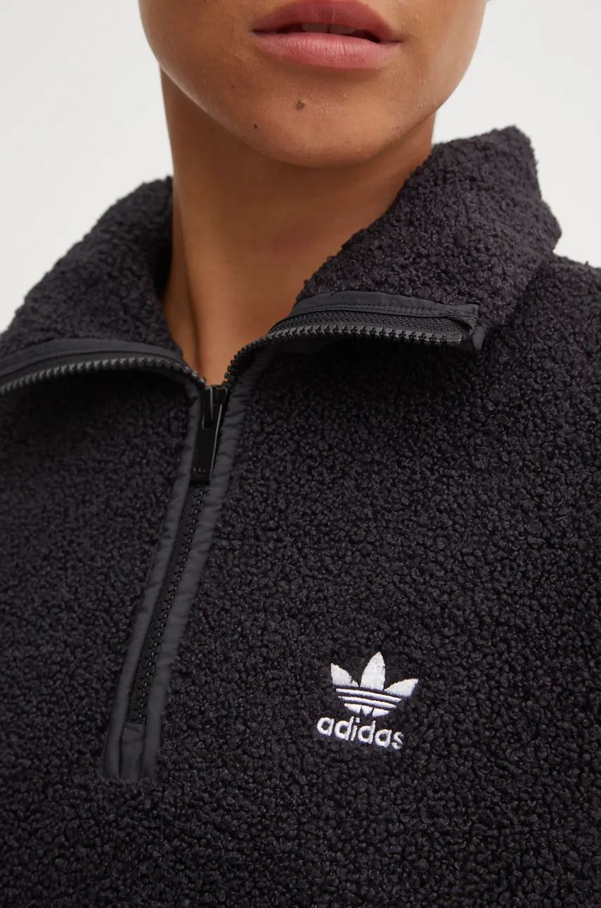 Dukserica adidas Originals za žene, boja: crna, melanž, IY9408