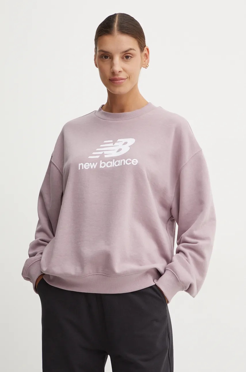 

Суичър New Balance в лилаво с принт WT41503ICW, Виолетов