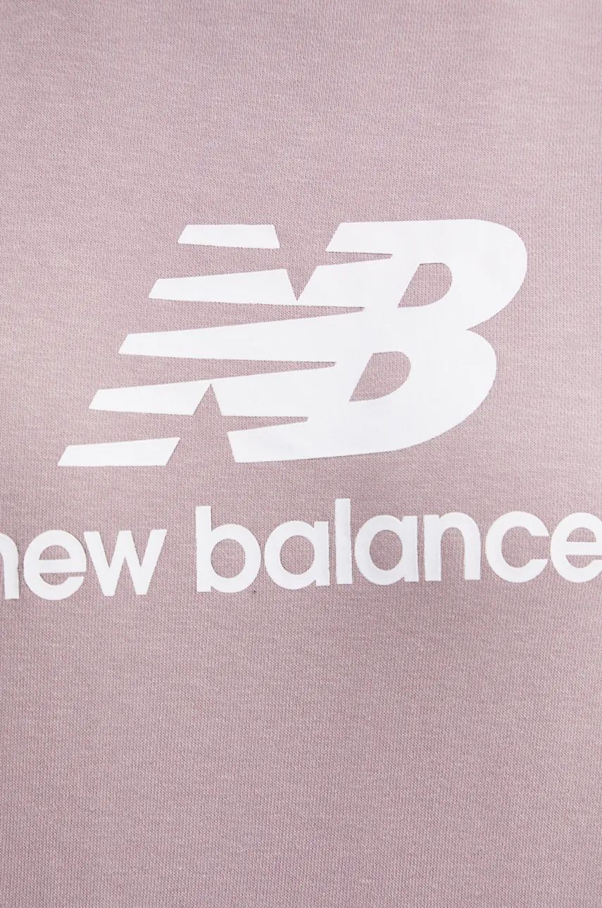 Dukserica New Balance za žene, boja: ljubičasta, s tiskom, WT41503ICW