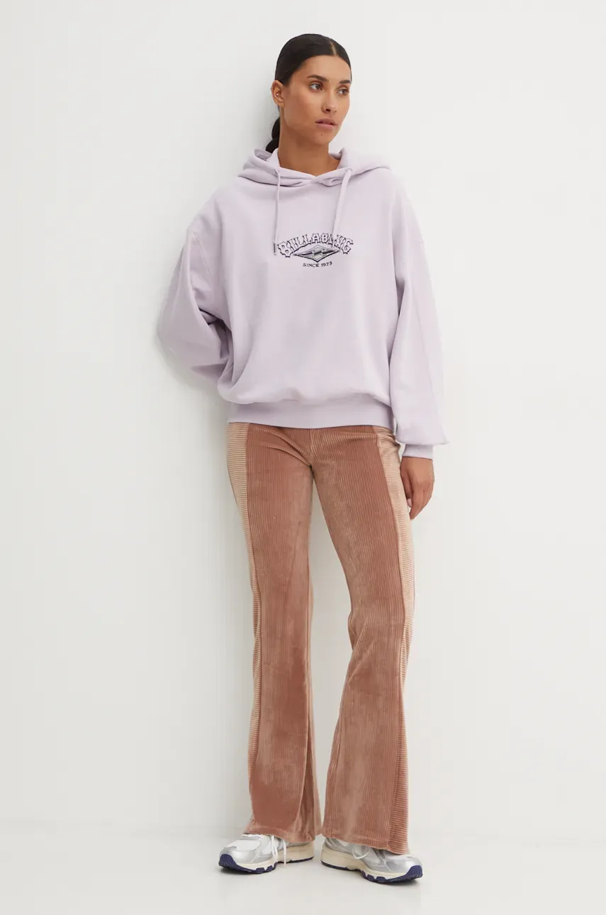 Кофта Billabong Stay 73 Kendall женская цвет фиолетовый с капюшоном с принтом UBJFT00261 Кофта Billabong Stay 73 Kendall женская цвет фиолетовый с капюшоном с принтом UBJFT00261
