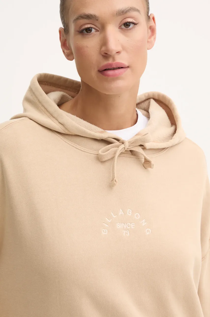 Кофта Billabong So Classic женская цвет бежевый с капюшоном однотонная ABJFT00460 Кофта Billabong So Classic женская цвет бежевый с капюшоном однотонная ABJFT00460
