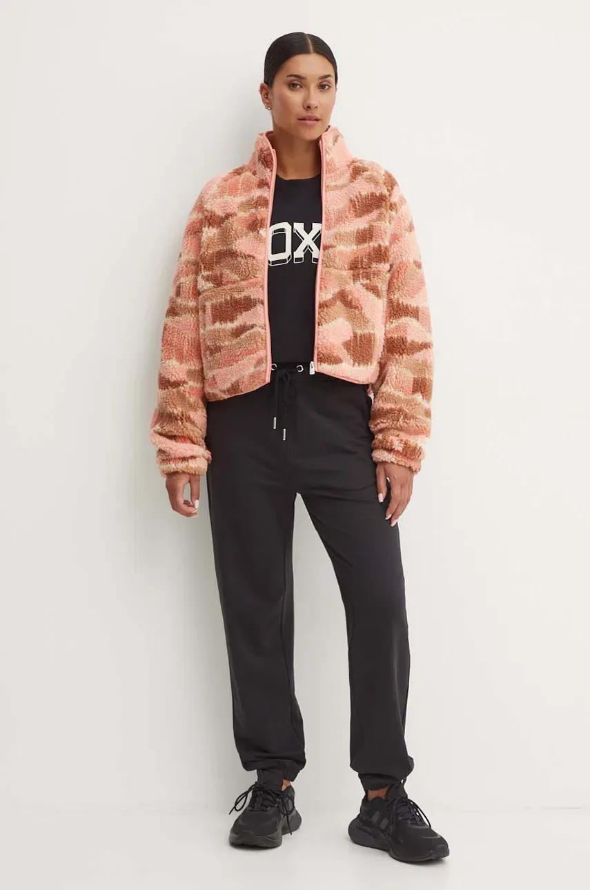 Хлопковая кофта Roxy Essential Energy женская цвет чёрный узор ERJFT04861 Хлопковая кофта Roxy Essential Energy женская цвет чёрный узор ERJFT04861