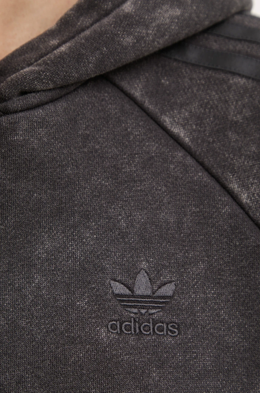 Pulover Adidas Originals Wash Hoodie ženski, Siva Barva, S Kapuco, IW3415