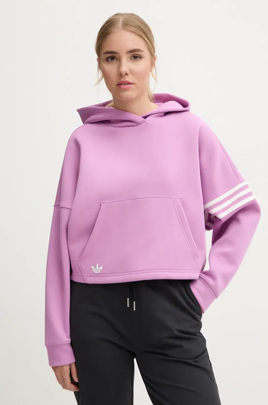 Кофта adidas Originals Neuclassicscl Hoodie женская цвет фиолетовый с капюшоном с аппликацией IW5614 Кофта adidas Originals Neuclassicscl Hoodie женская цвет фиолетовый с капюшоном с аппликацией IW5614