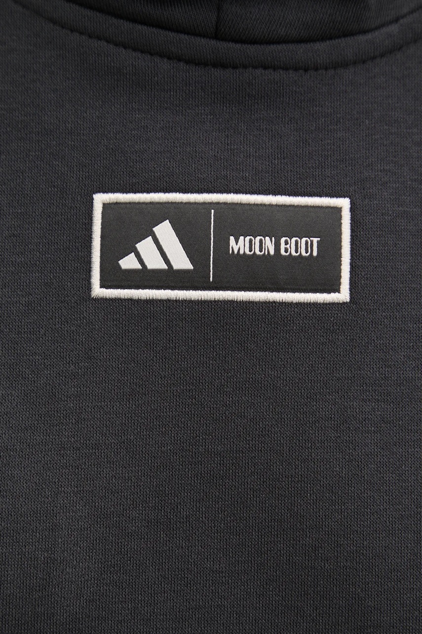 Μπλούζα adidas x Moon Boot χρώμα: μαύρο, με κουκούλα, IY8044 φωτογραφία