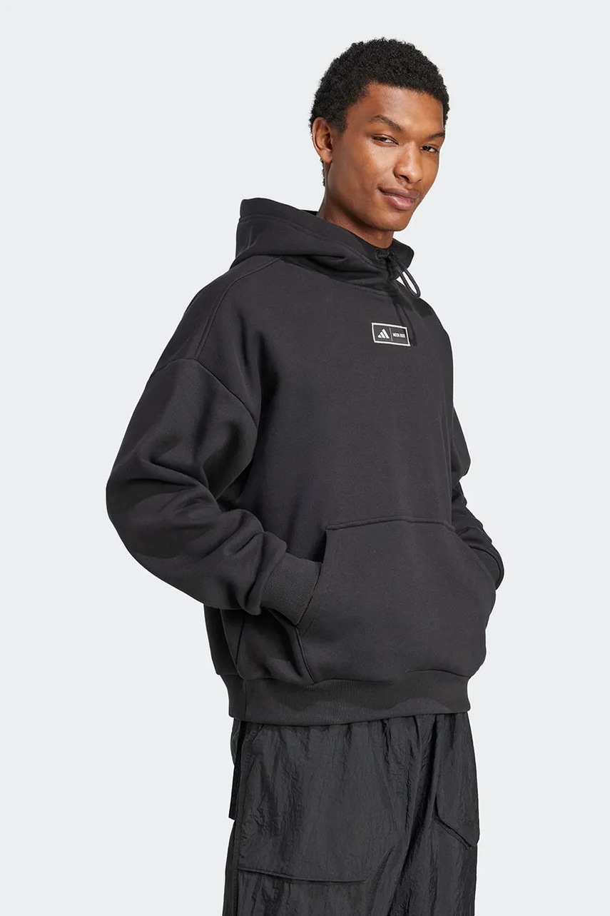 Μπλούζα adidas x Moon Boot χρώμα: μαύρο, με κουκούλα, IY8044 φωτογραφία