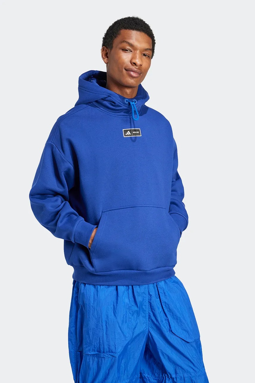 Μπλούζα adidas x Moon Boot χρώμα: μπλε, με κουκούλα, IY8045 φωτογραφία
