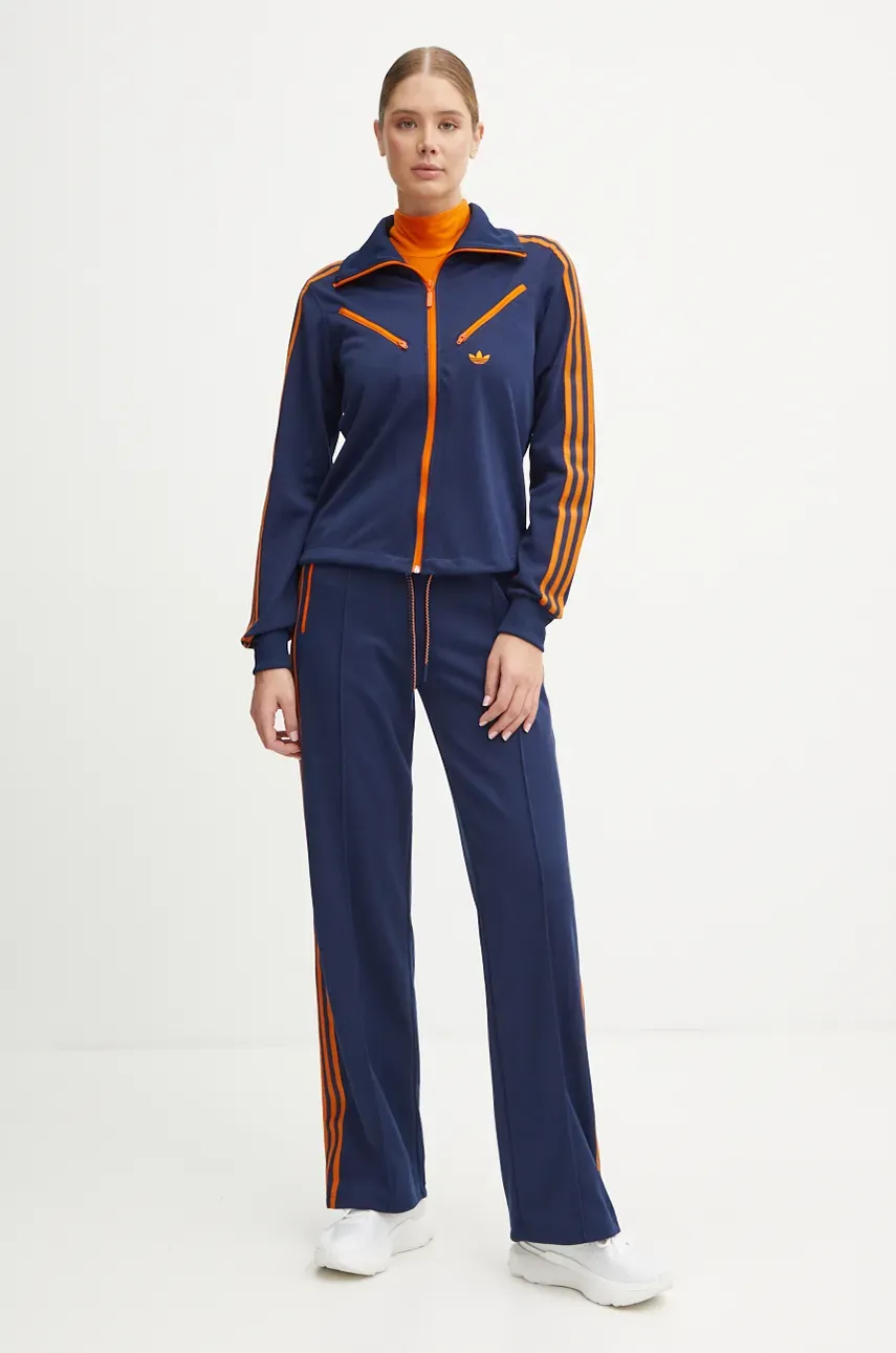 Кофта adidas Originals Montreal Tracktop женская цвет синий с аппликацией JL9630 Кофта adidas Originals Montreal Tracktop женская цвет синий с аппликацией JL9630