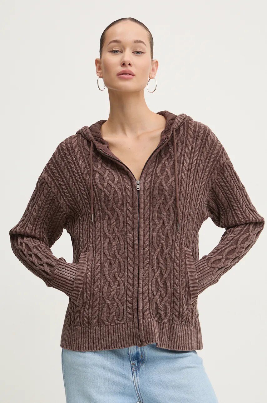 

Памучна жилетка Guess Originals в кафяво W4BR85 Z3K70, Кафяв