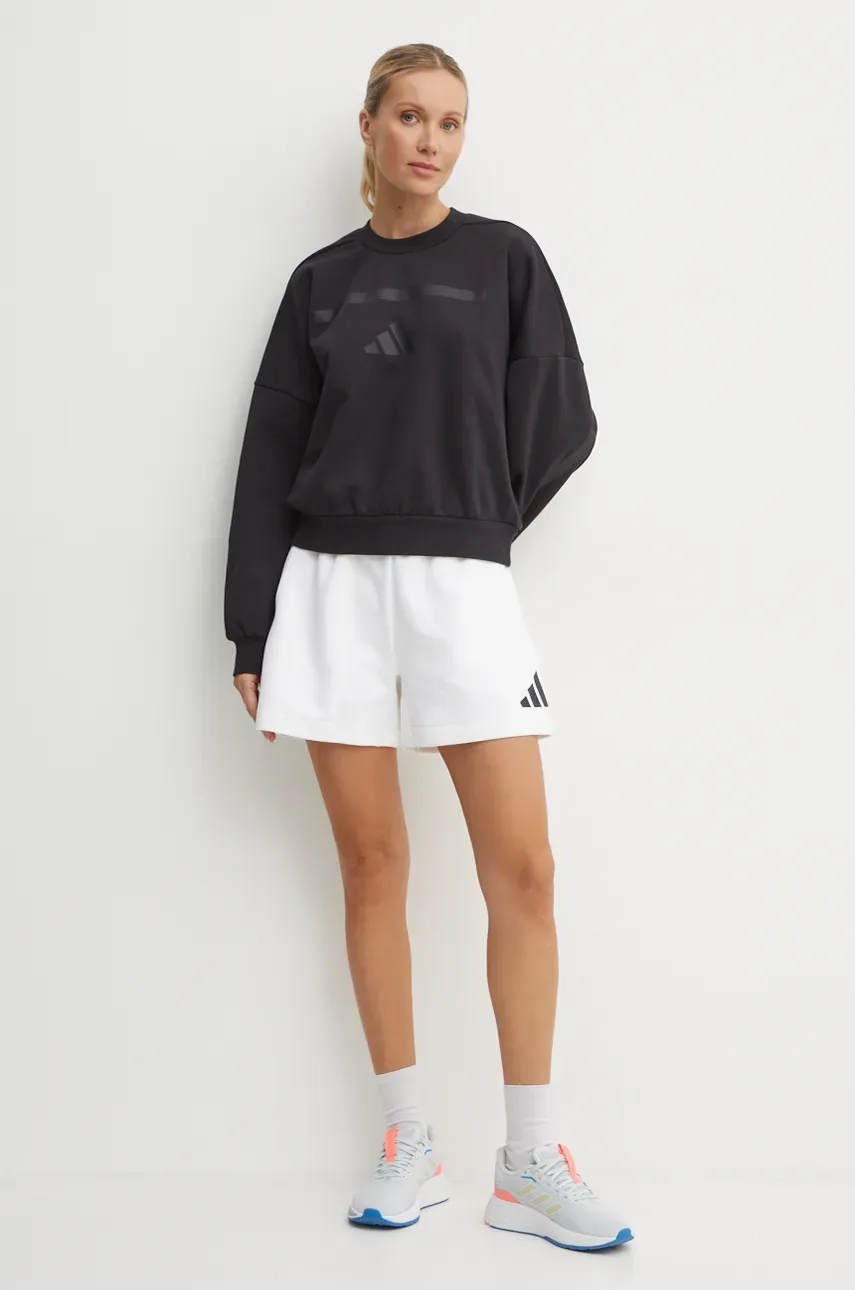 Кофта adidas ZNE женская цвет чёрный с принтом JE7855 Кофта adidas ZNE женская цвет чёрный с принтом JE7855