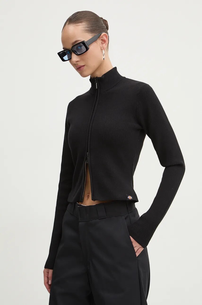 Dickies cardigan EAST HELENA femei, culoarea negru, light, DK0A864O