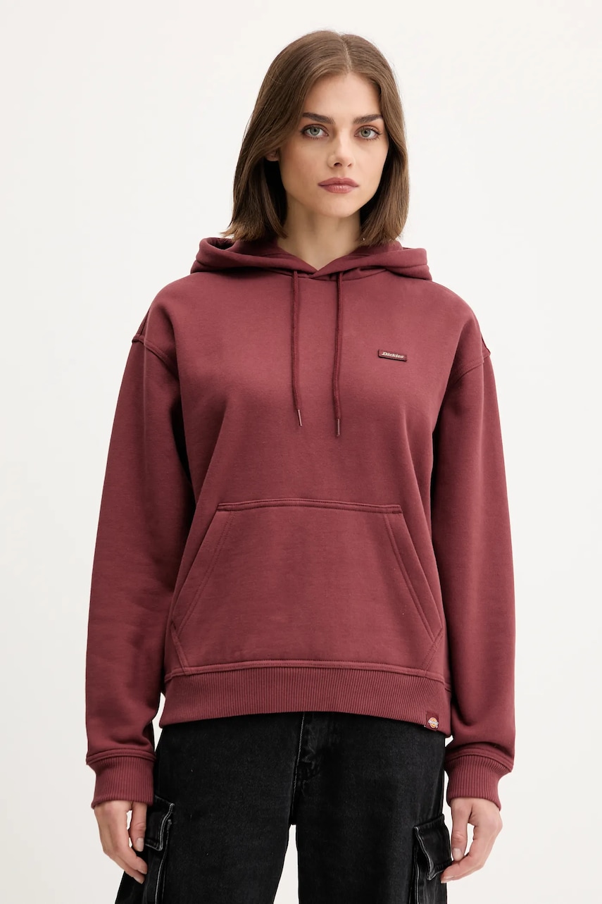Dickies bluză CLANCY culoarea negru, cu glugă, uni, DK0A4Z2W