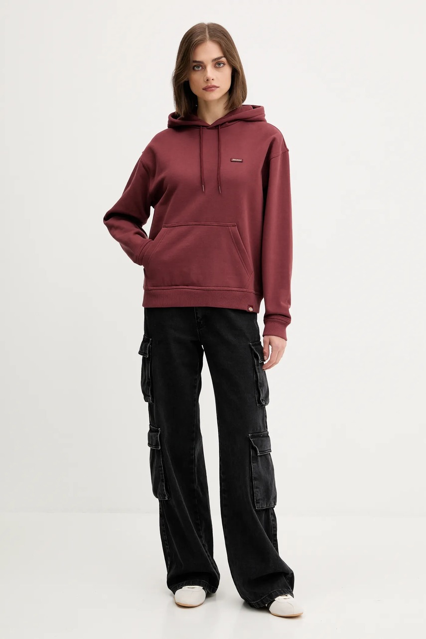 Кофта Dickies CLANCY цвет чёрный с капюшоном однотонная DK0A4Z2W