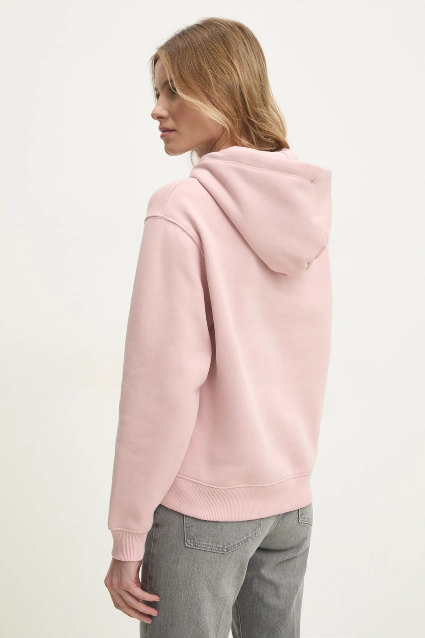 Tommy Hilfiger felső rózsaszín, női, nyomott mintás, kapucnis, WW0WW43598 termék 2. képe