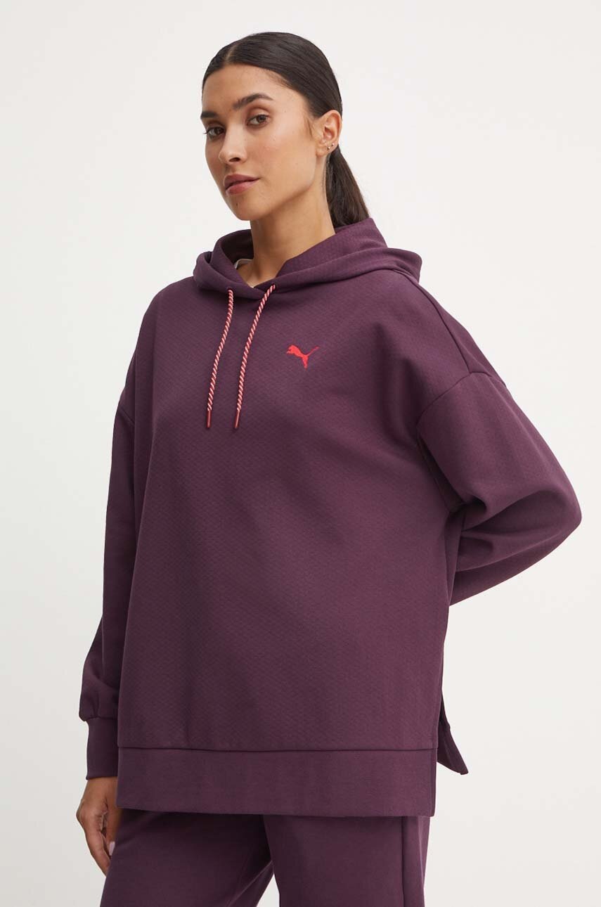 

Суичър Puma в лилаво с качулка с изчистен дизайн 626636, Виолетов