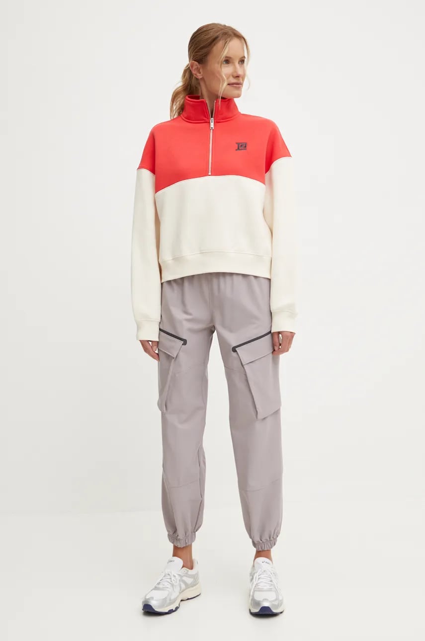 Кофта P.E Nation Centre Field Sweat женская цвет бежевый узор 243F304 Кофта P.E Nation Centre Field Sweat женская цвет бежевый узор 243F304