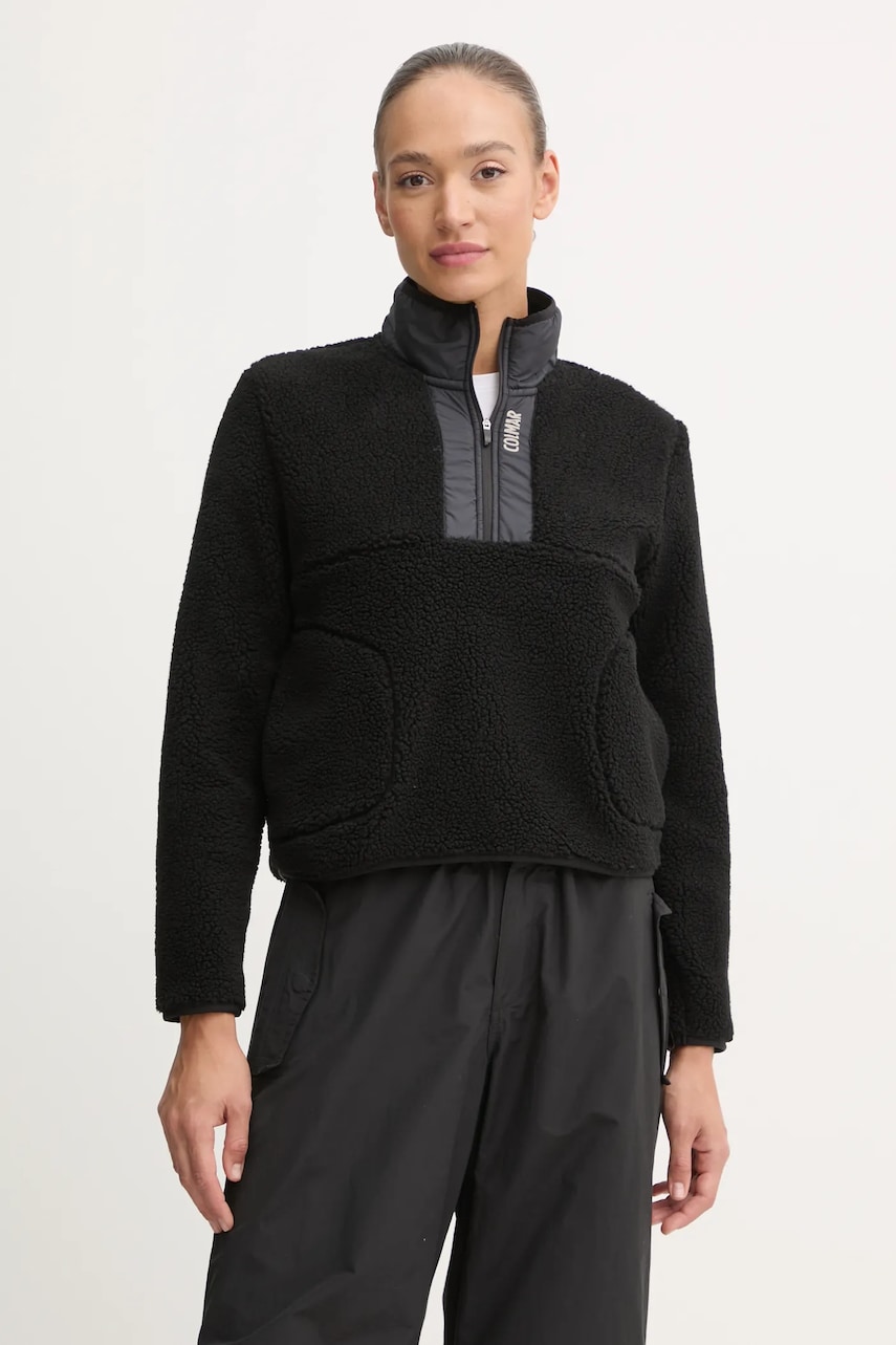 Colmar hanorac fleece culoarea negru, neted, 9349.5XY Colmar hanorac fleece culoarea negru, neted, 9349.5XY