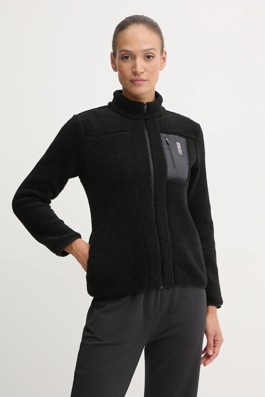 Colmar hanorac fleece culoarea negru, cu imprimeu, 9350.5XY Colmar hanorac fleece culoarea negru, cu imprimeu, 9350.5XY