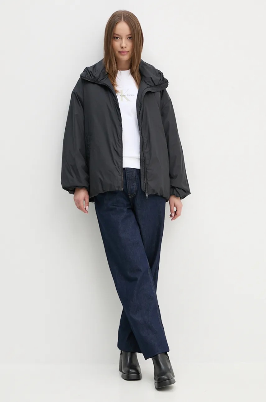 Хлопковая кофта Calvin Klein Jeans женская цвет белый с принтом J20J224177 Хлопковая кофта Calvin Klein Jeans женская цвет белый с принтом J20J224177