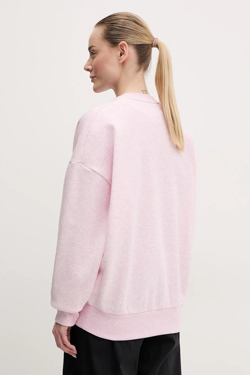 Under Armour felső Rival Fleece rózsaszín, női, sima, 1386463 termék 2. képe