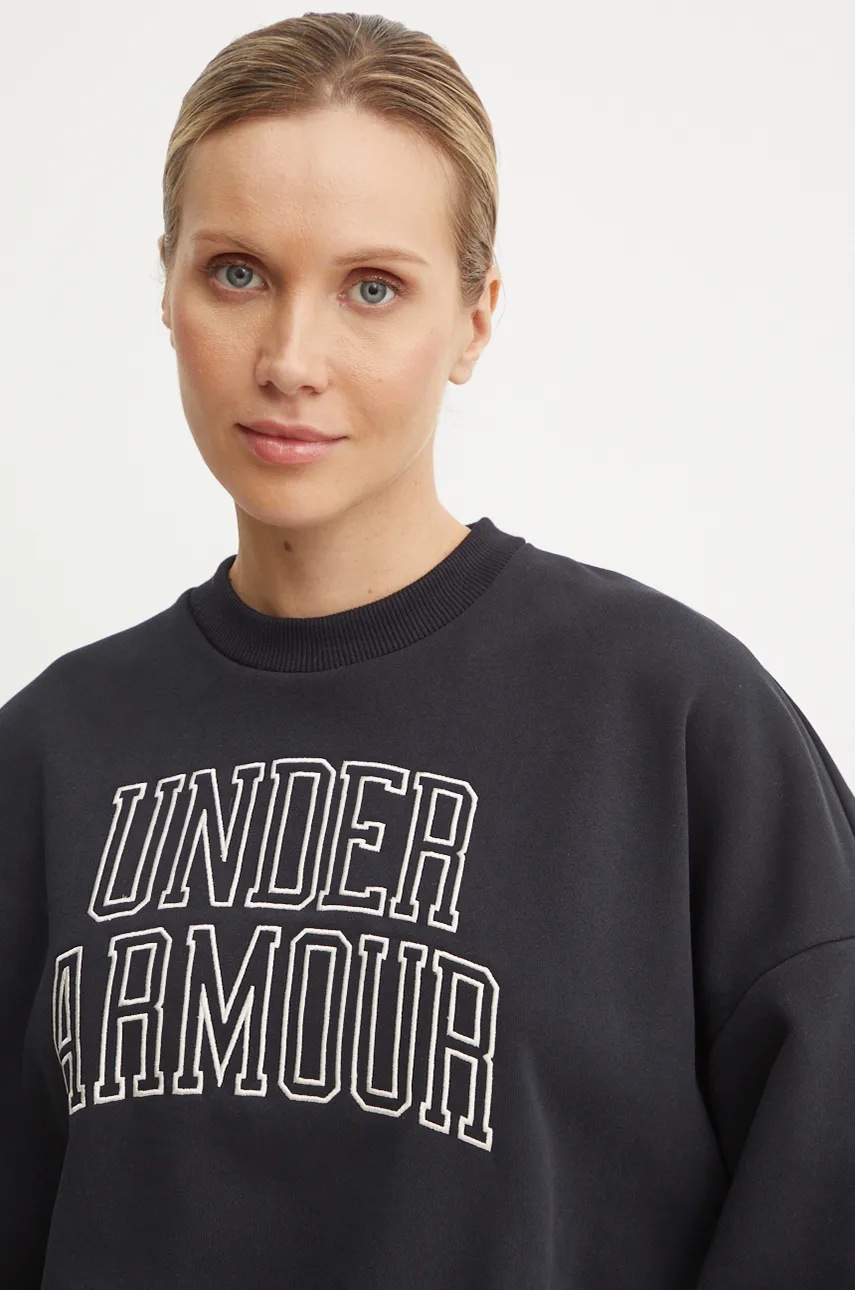 Μπλούζα Under Armour Icon HWT Terry χρώμα: μαύρο, 1386493 φωτογραφία