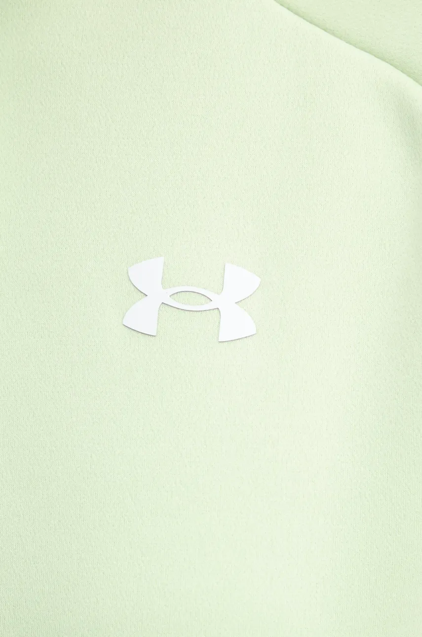 Pulover Under Armour Armour Fleece Pro ženski, Zelena Barva, S Kapuco, 1386504