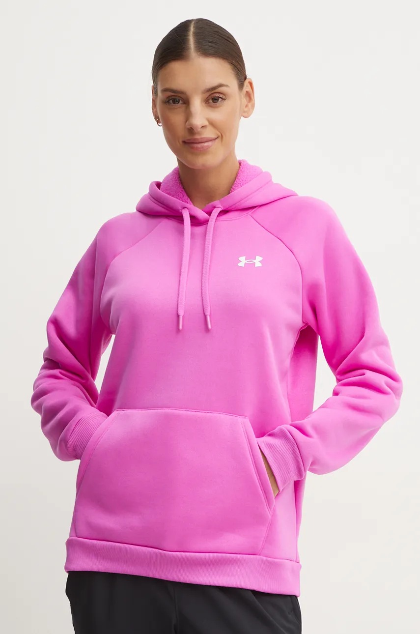 

Суичър Under Armour Armour Fleece в розово с качулка с изчистен дизайн 1386507, Розов