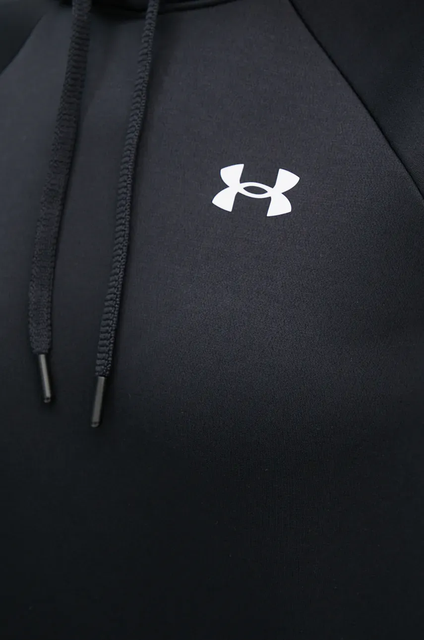 Dukserica Under Armour Armour Fleece za žene, boja: crna, s kapuljačom, bez uzorka, 1386507