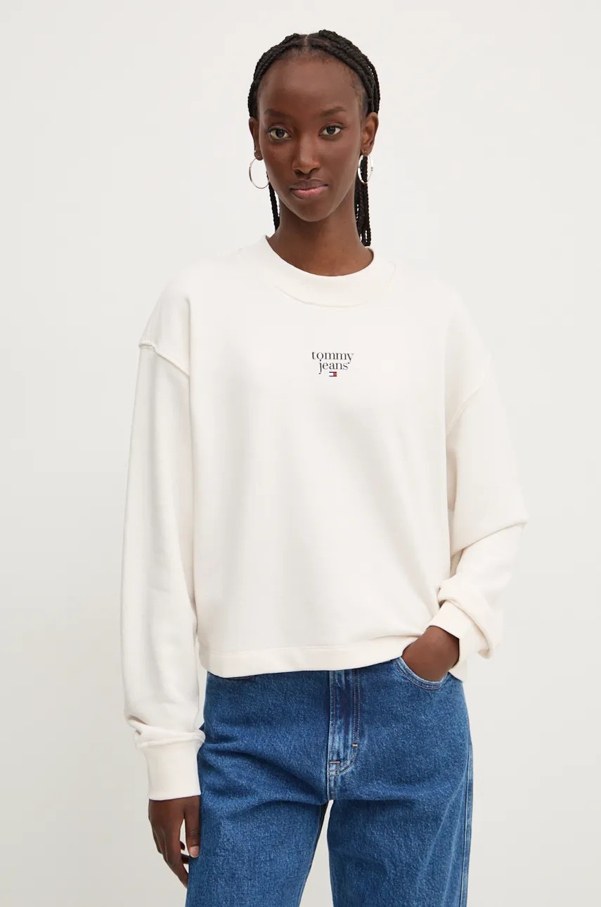 

Суичър Tommy Jeans в бежово с принт DW0DW18776, Бежов