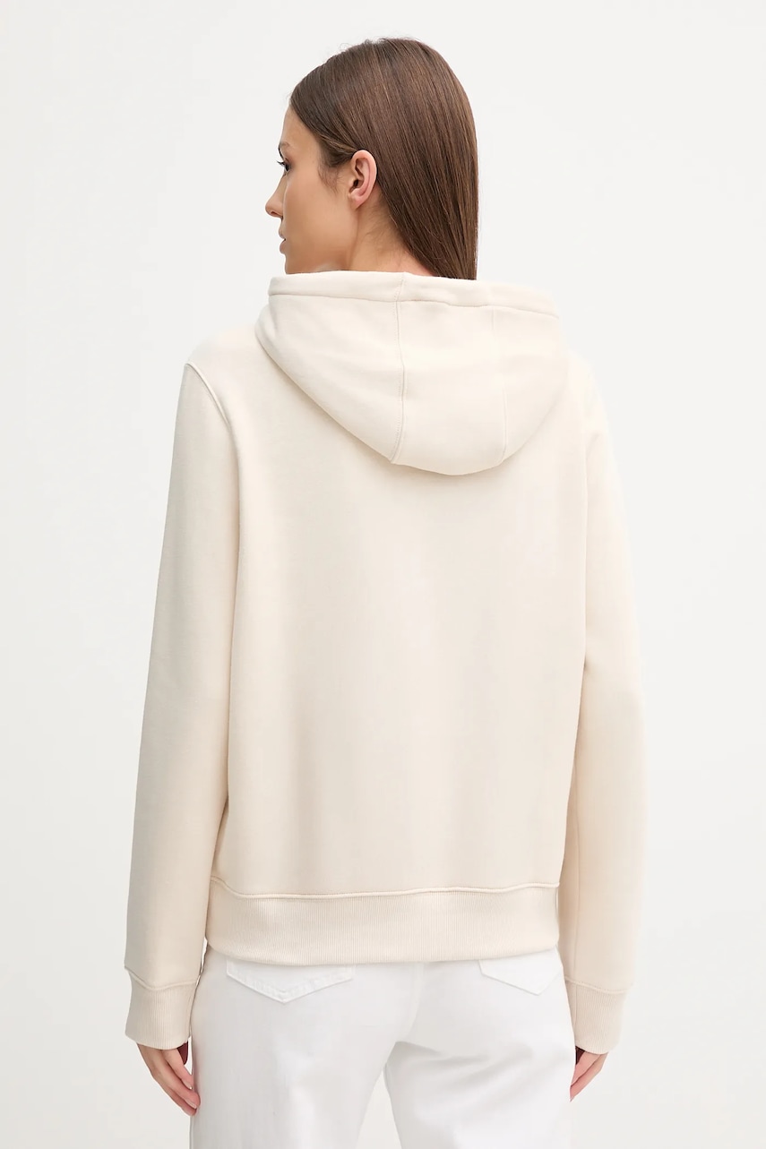 Кофта Tommy Jeans цвет бежевый с капюшоном однотонная DW0DW19958 Кофта Tommy Jeans цвет бежевый с капюшоном однотонная DW0DW19958